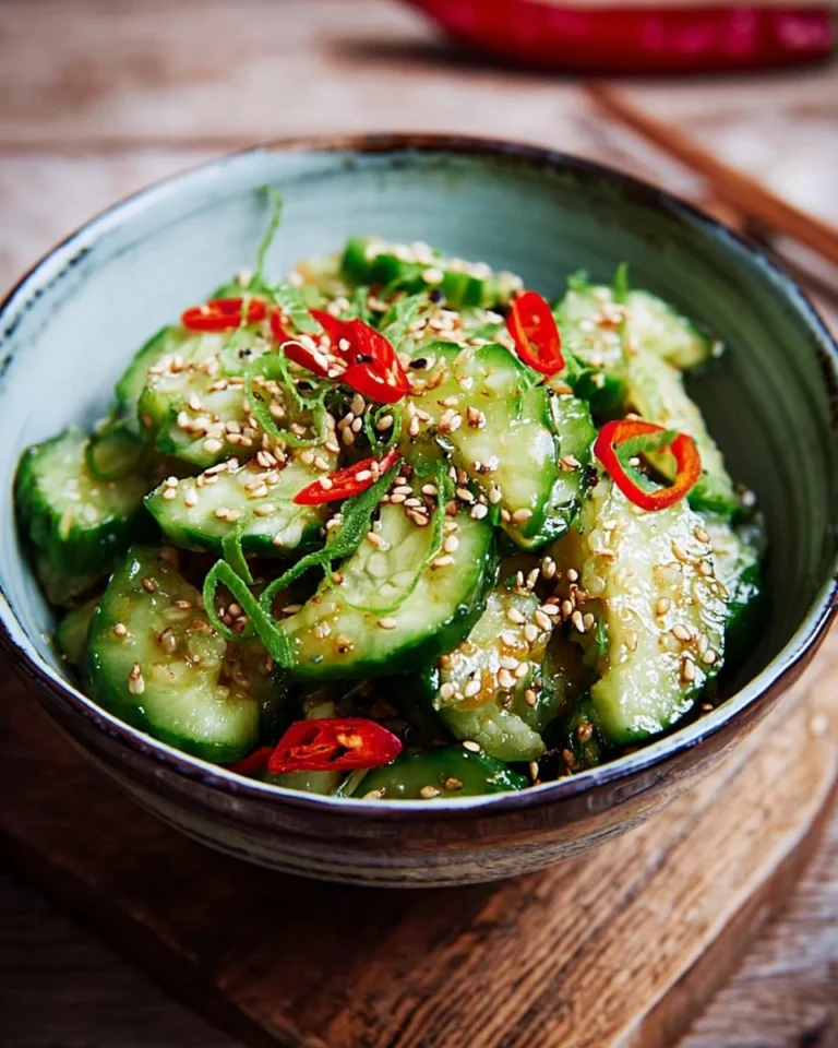 Asiatischer-Gurkensalat-mit-Sesam-Rezept