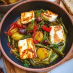 Buschbohnen-Kartoffel-Pfanne-Halloumi-Rezept