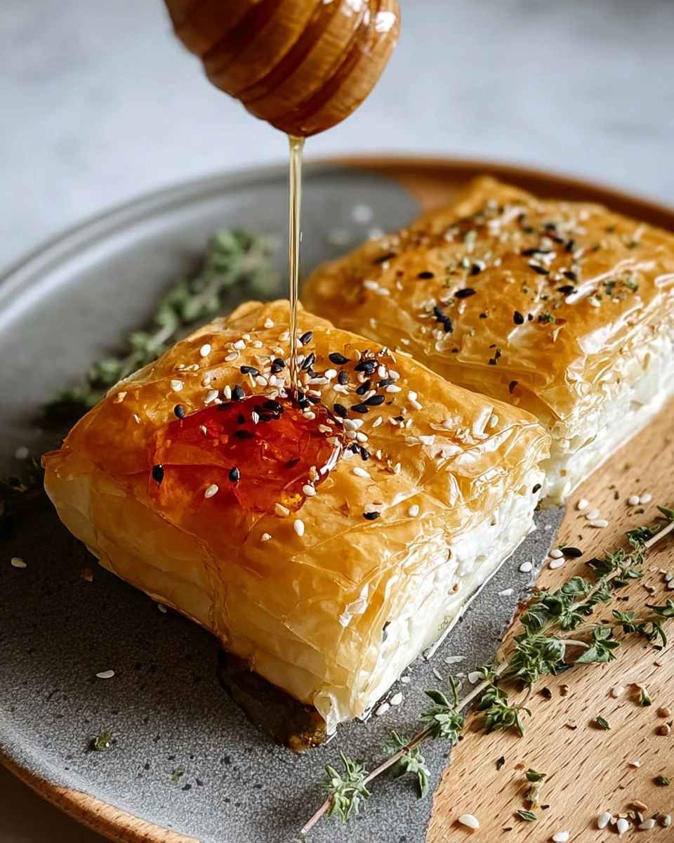 Gebackener Feta im Filoteig