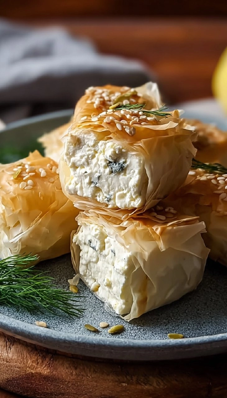 Gebackener Feta im Filoteig
