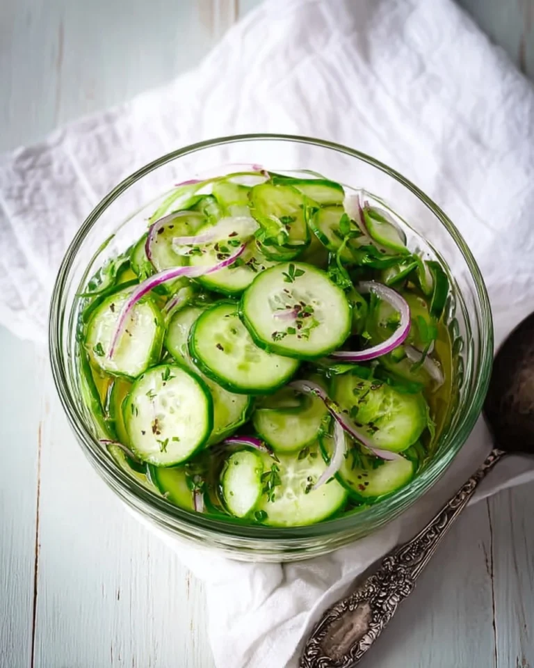 Gurkensalat-mit-Essig-und-Ol-Rezept
