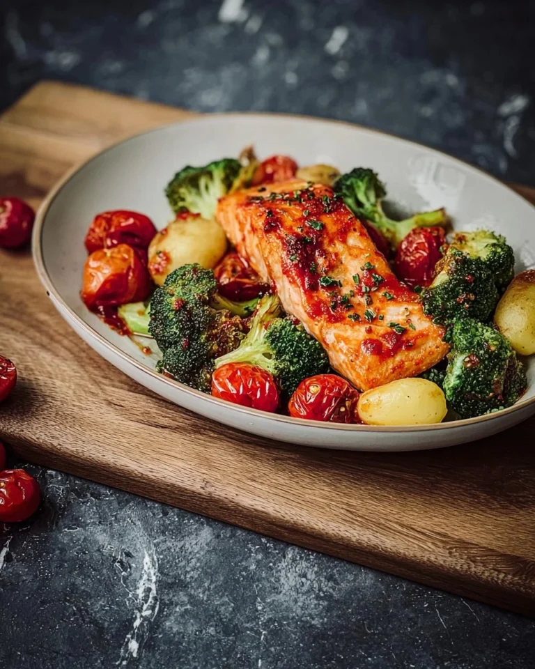 Lachs-aus-dem-Airfryer-mit-Gnocchi-Brokkoli-und-Tomaten-Rezept