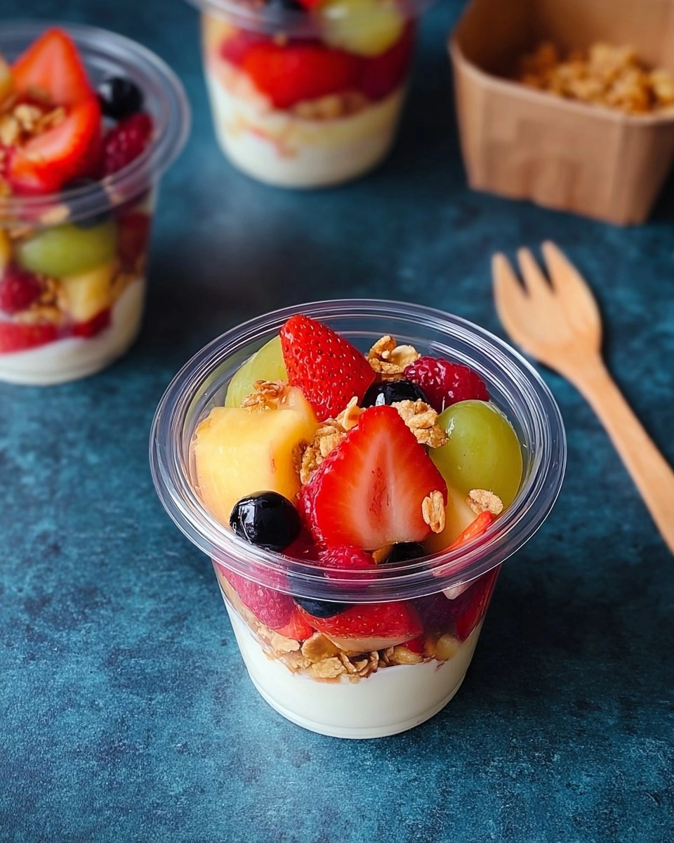 Obstsalat Töpfchen mit Skyr