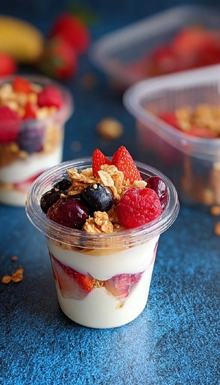 Obstsalat Töpfchen mit Skyr