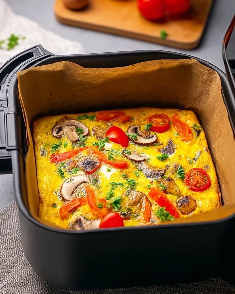 Omelette-mit-Gemuse-aus-dem-Airfryer-Rezept