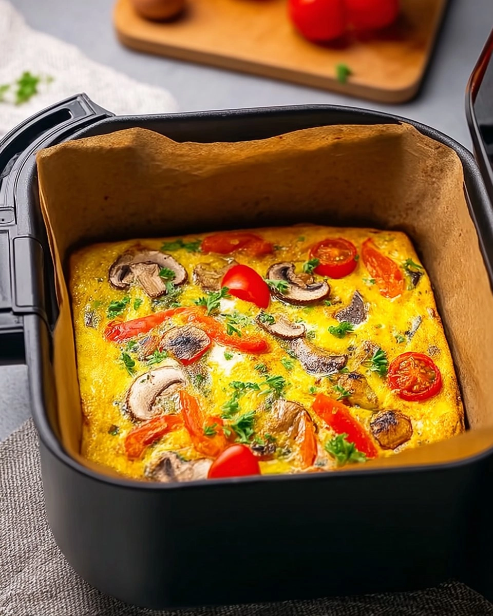 Omelette mit Gemüse aus dem Airfryer