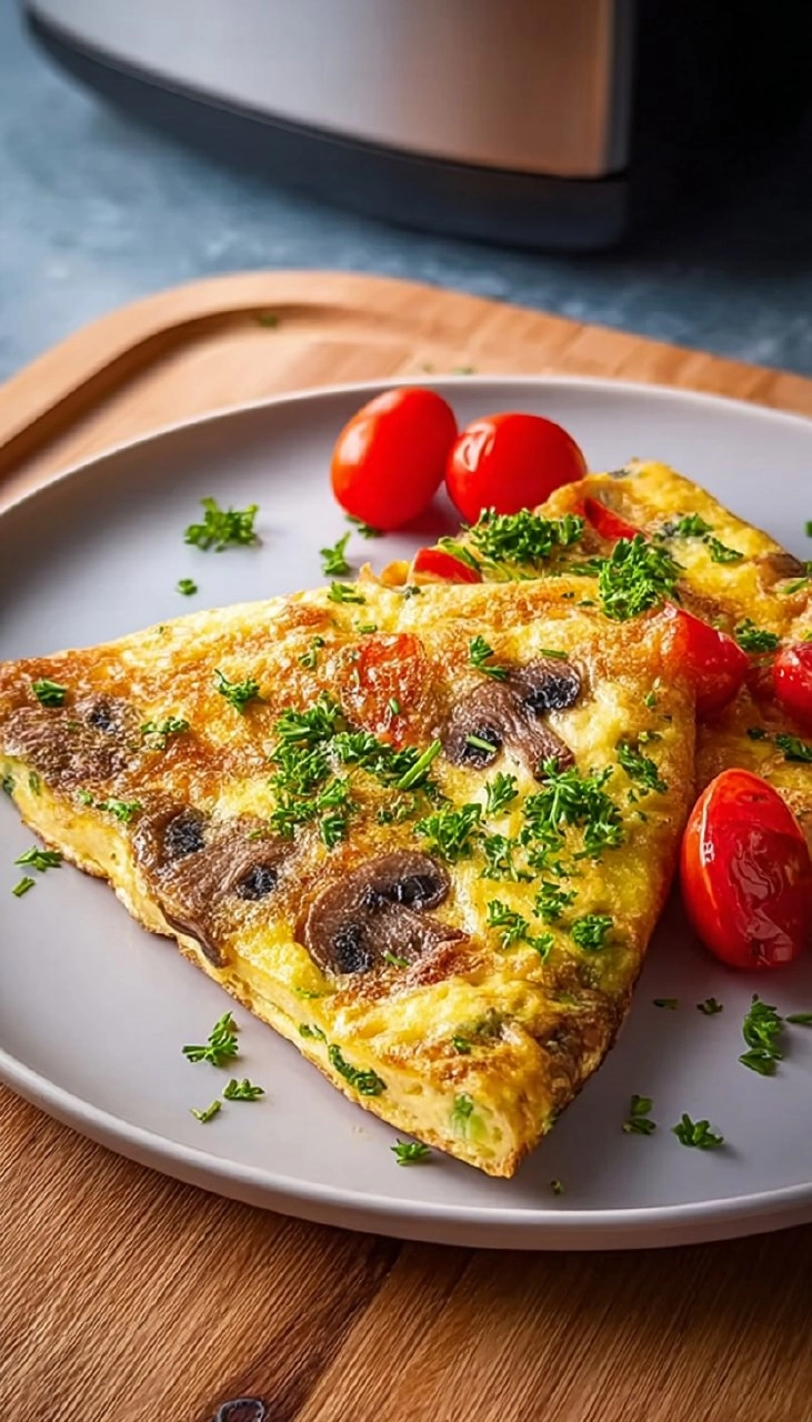 Omelette mit Gemüse aus dem Airfryer