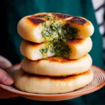 Pfannenbrote-mit-Barlauch-Tofu-Fullung-Rezept