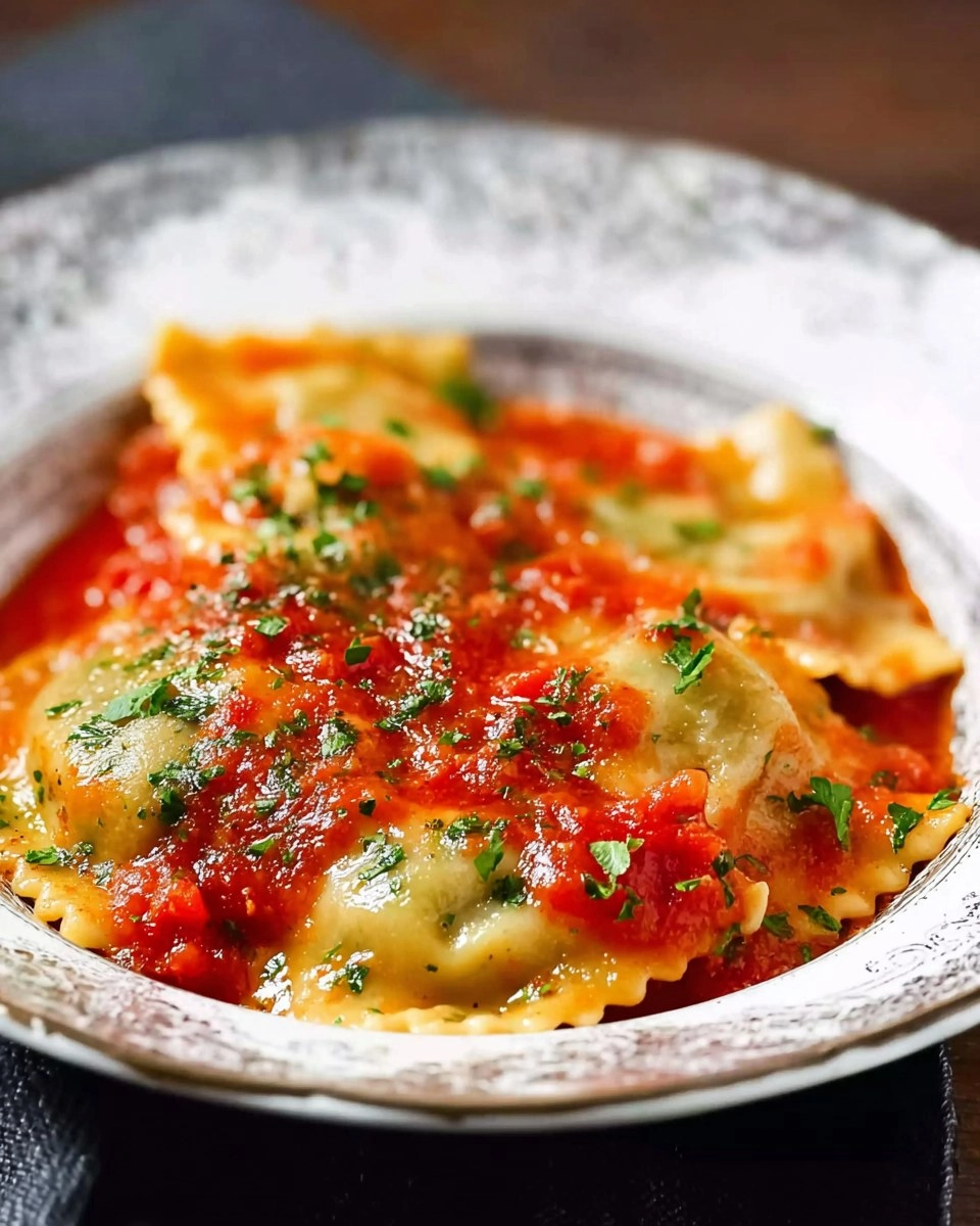 Ravioli in Tomatensoße 4 Ravioli in Tomatensoße