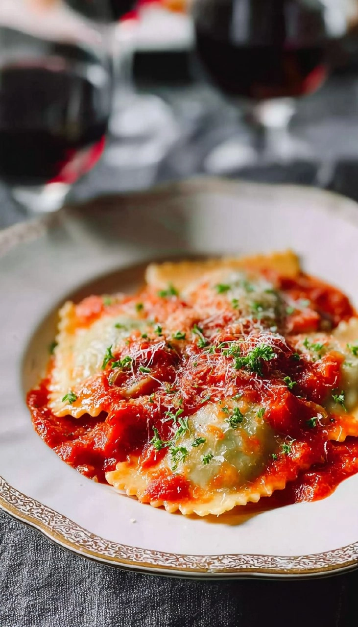 Ravioli in Tomatensoße 5 Ravioli in Tomatensoße