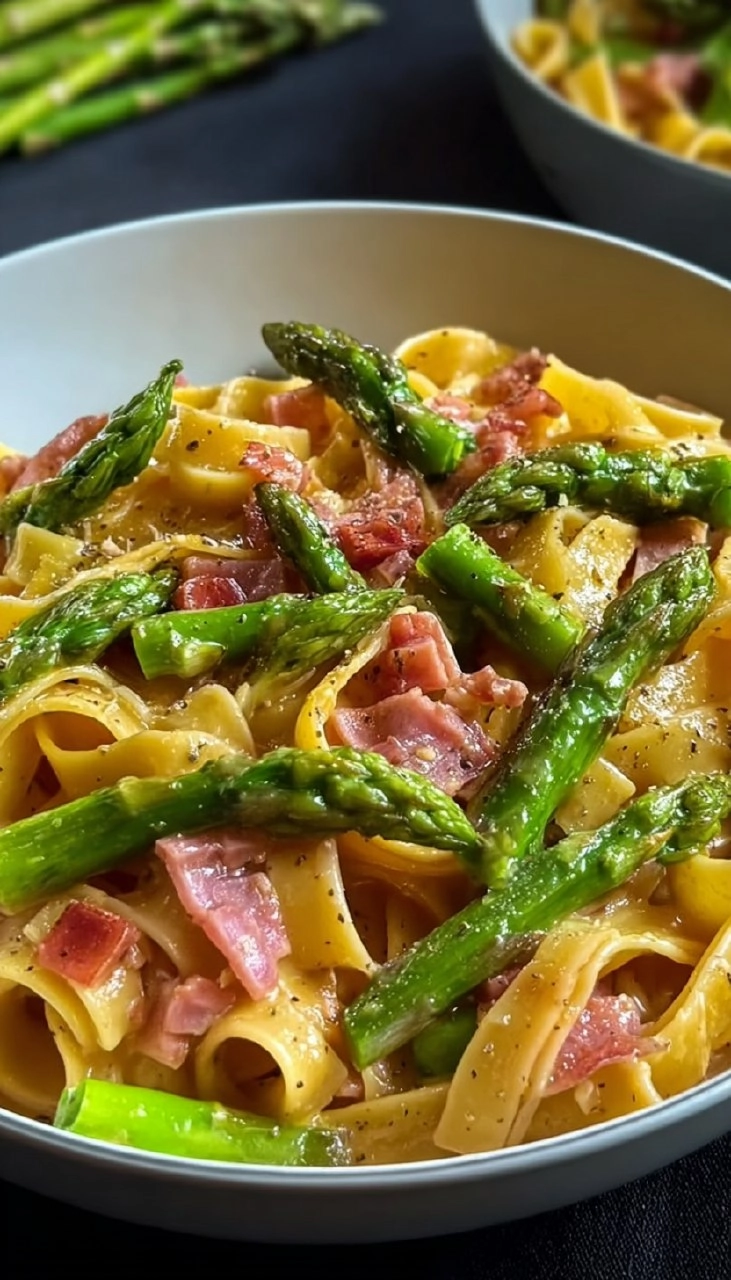 Spargel-Schinken-Pasta