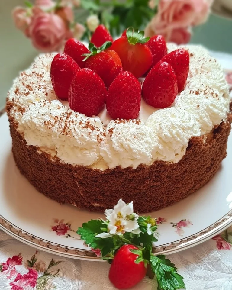 Maulwurfkuchen-mit-Erdbeeren-Rezept