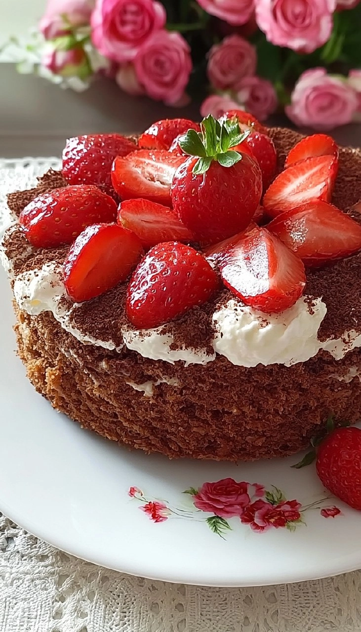Maulwurfkuchen mit Erdbeeren 5 Maulwurfkuchen mit Erdbeeren