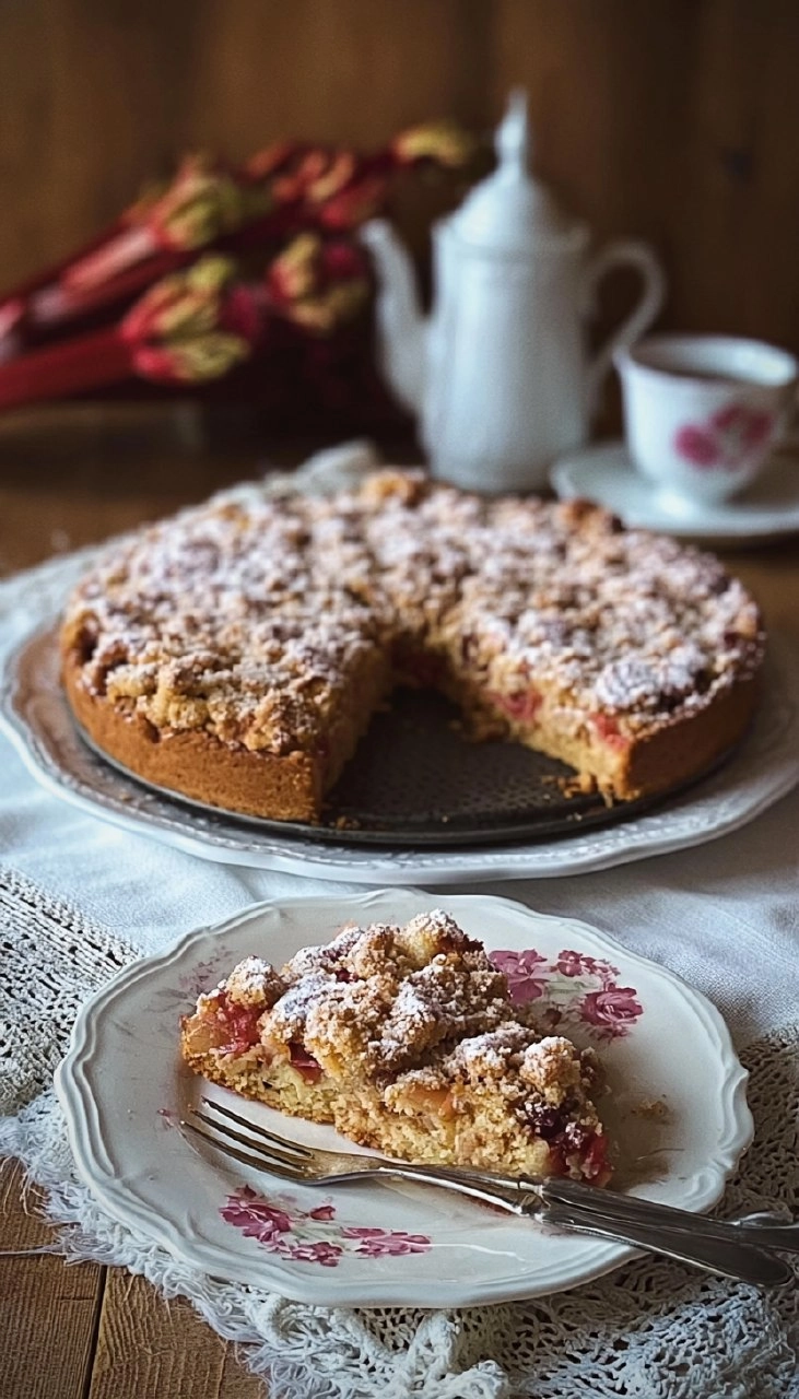 Rhabarber-Streuselkuchen