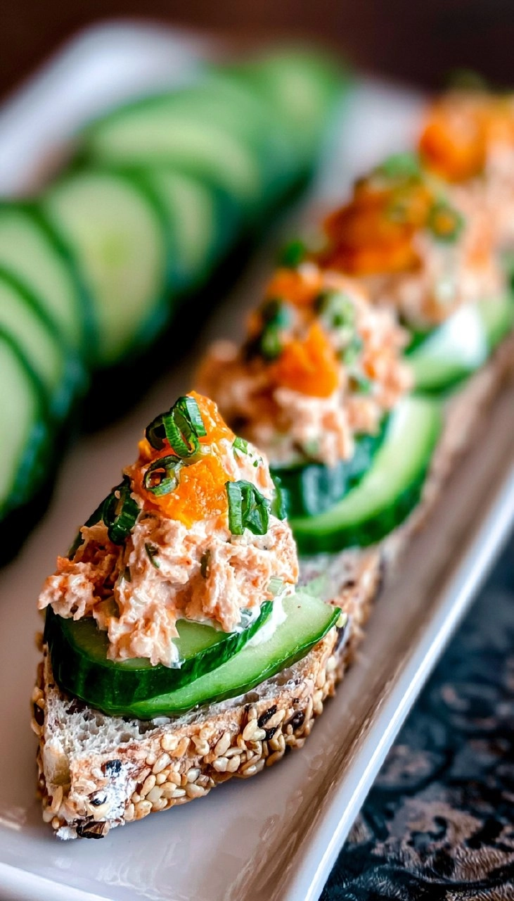 Thunfisch-Gurken-Schiffchen