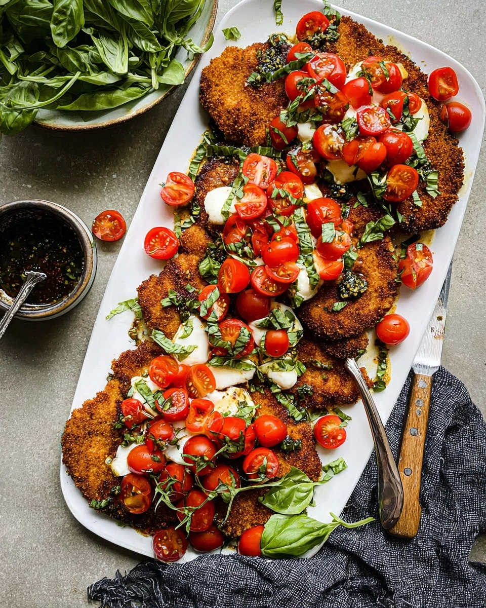Caprese Crispy Chicken Cutlets
