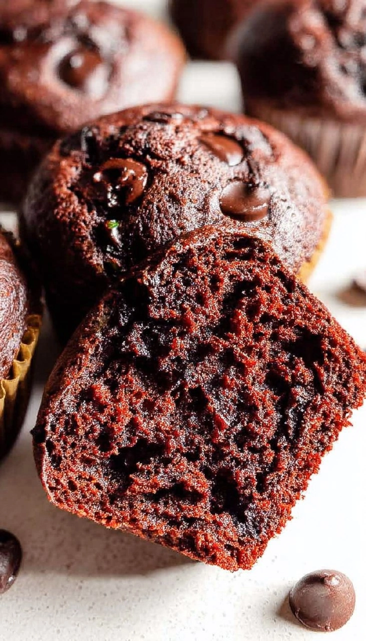 Gesunde Schokoladen-Zucchini-Muffins (Glutenfrei, Paleo)